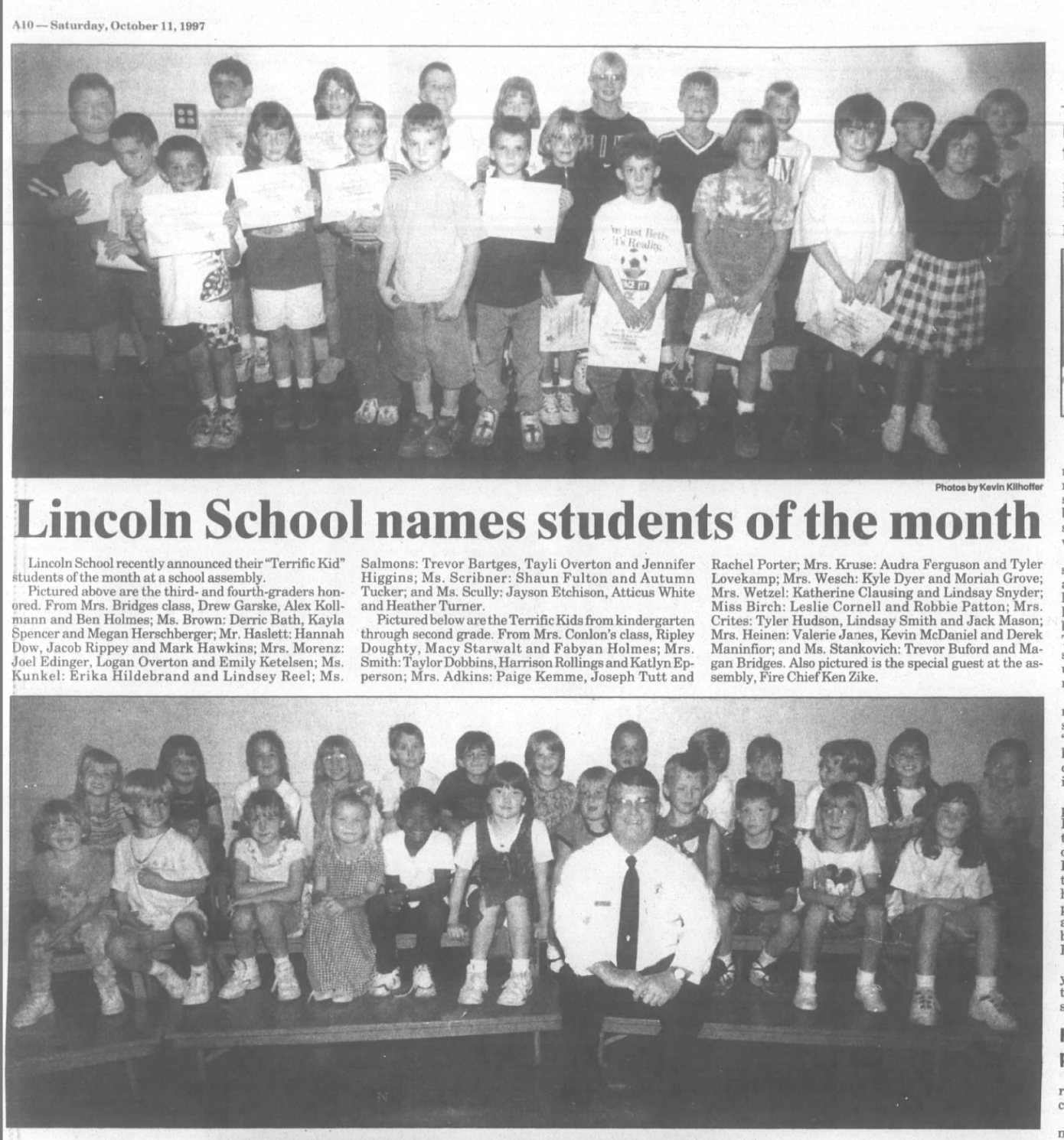 Lincoln School names student of the month